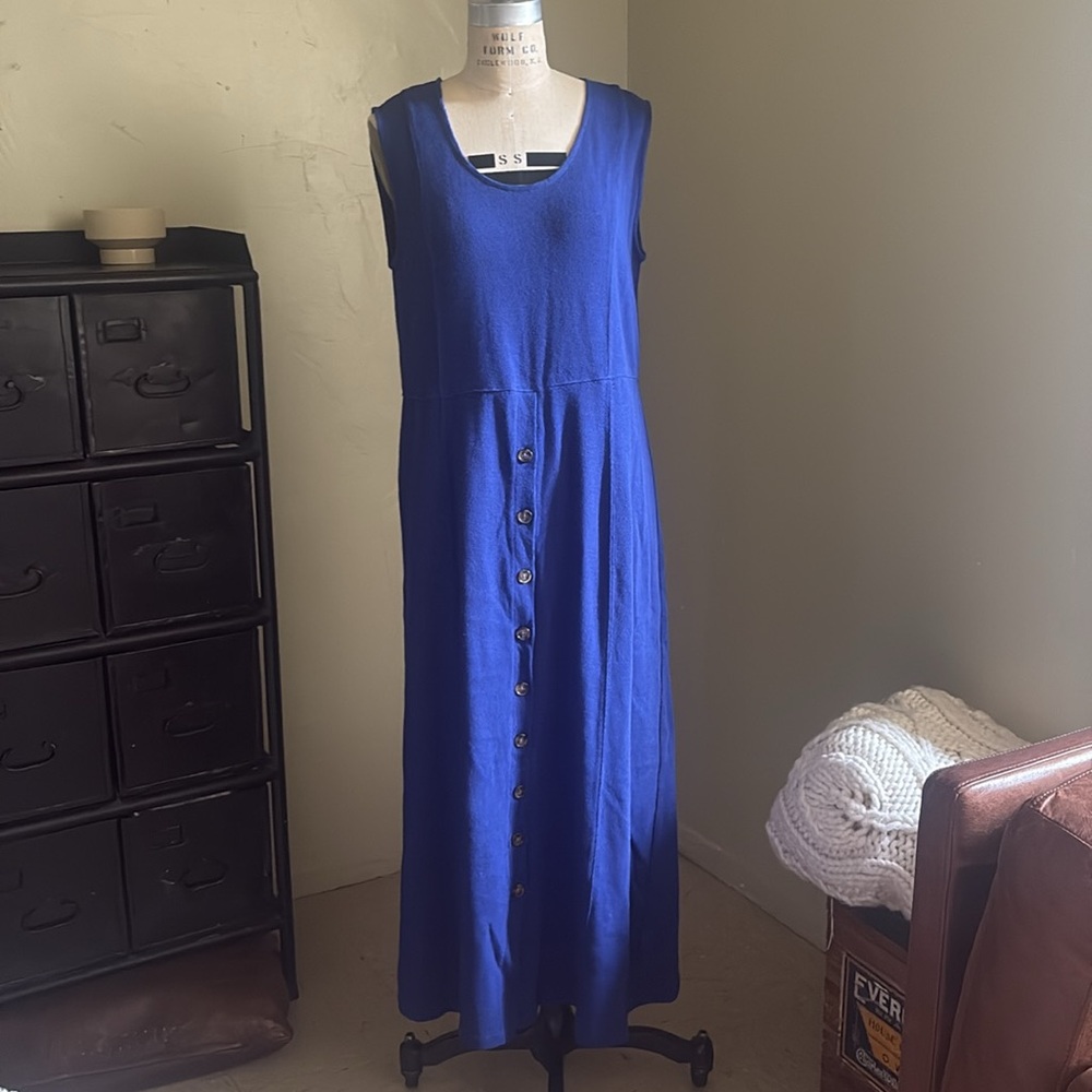 Callahan Blue Sleeveless Maxi Sundress